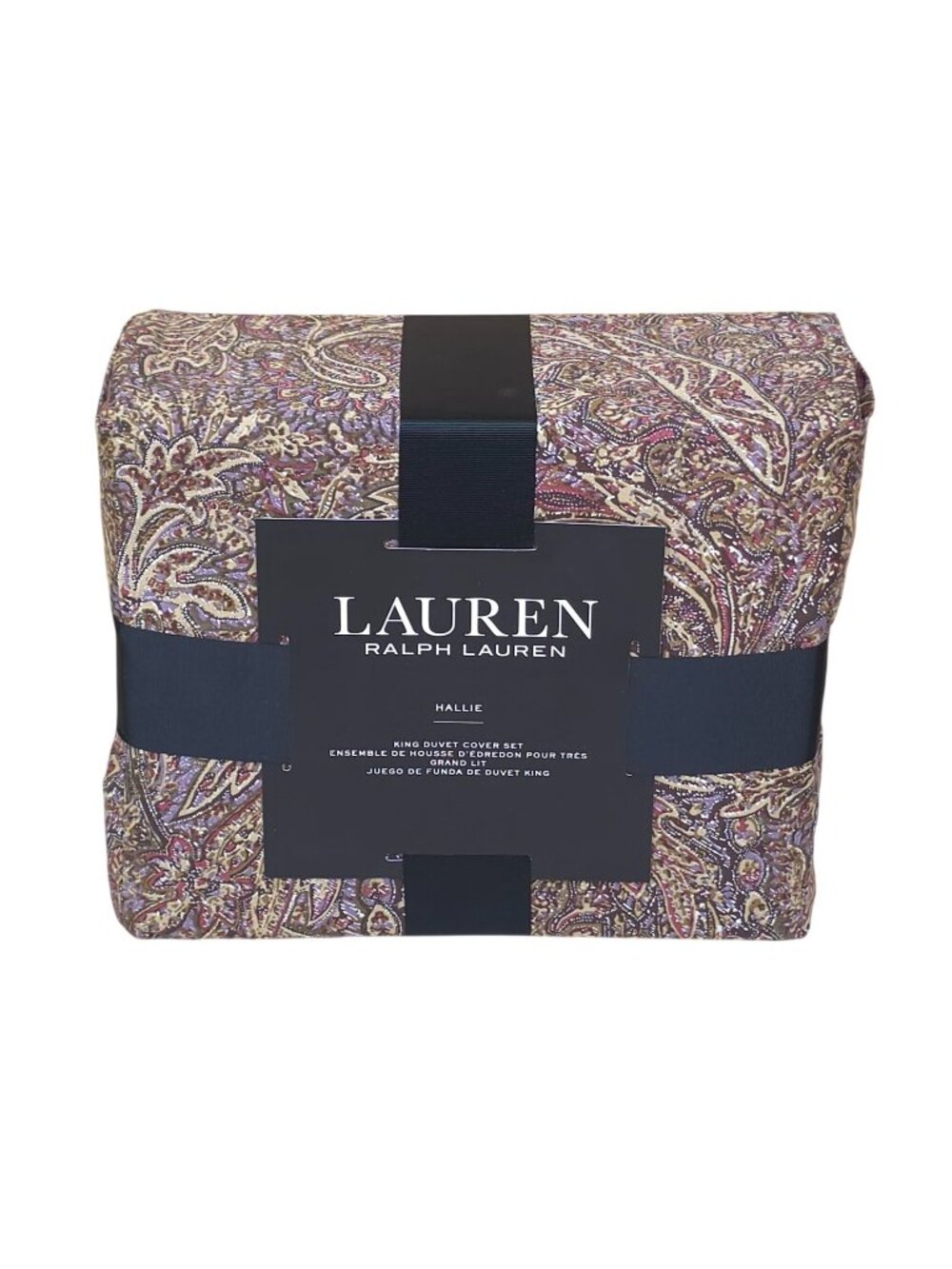 Lauren Ralph Lauren Hallie King Duvet Cover Set 100% Cotton Paisley 2 King Shams